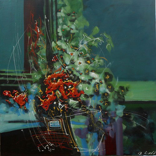 Abstract style landscape paintings