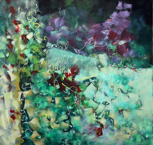 Abstract style landscape paintings