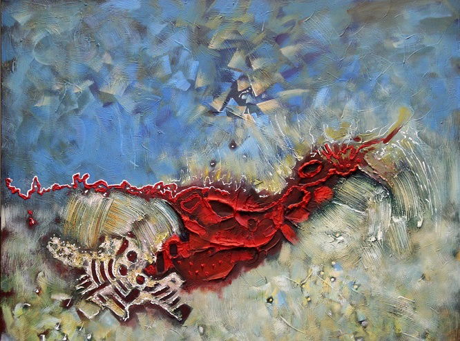 Abstract style landscape paintings