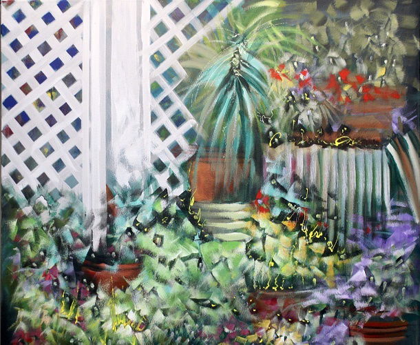 Abstract style landscape paintings