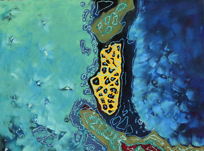 Abstract style landscape paintings