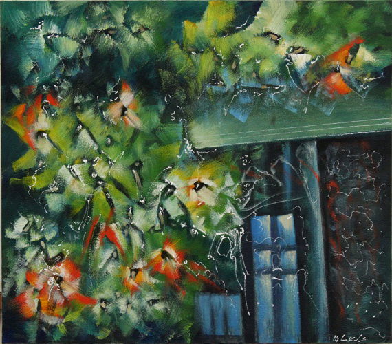 Abstract style landscape paintings