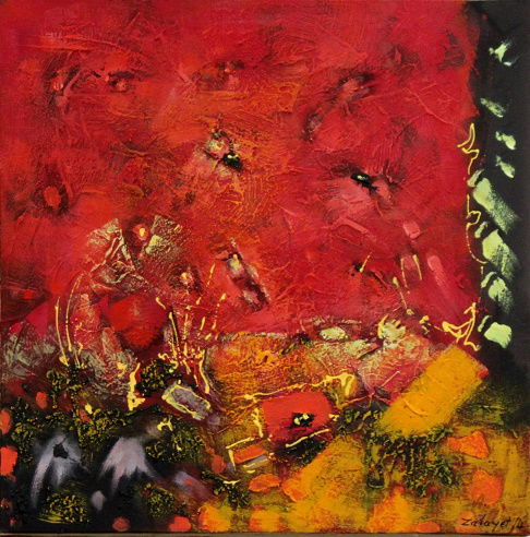 Abstract style landscape paintings