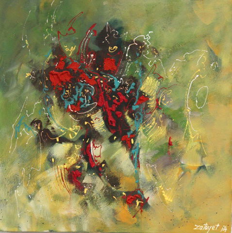 Abstract style landscape paintings