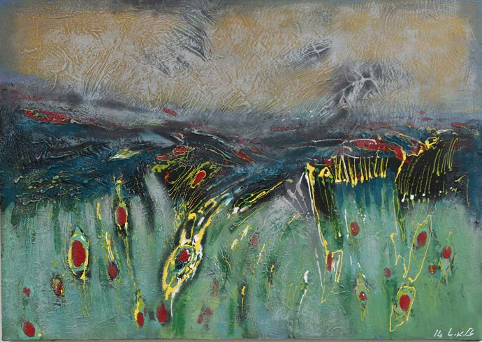 Abstract style landscape paintings