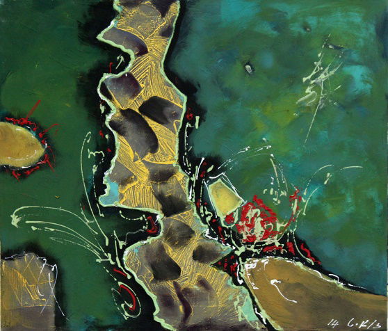 Abstract and mixed media technique