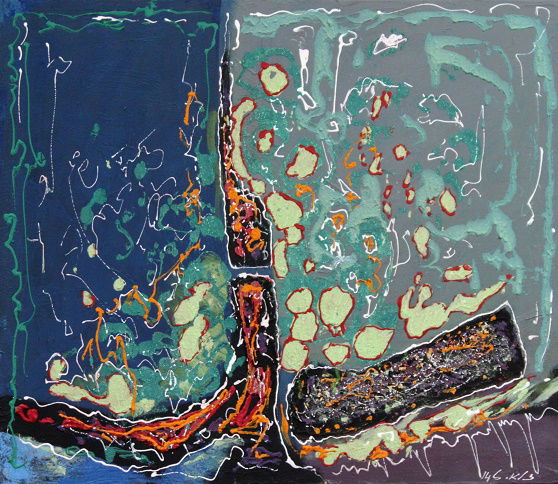 Abstract and mixed media technique