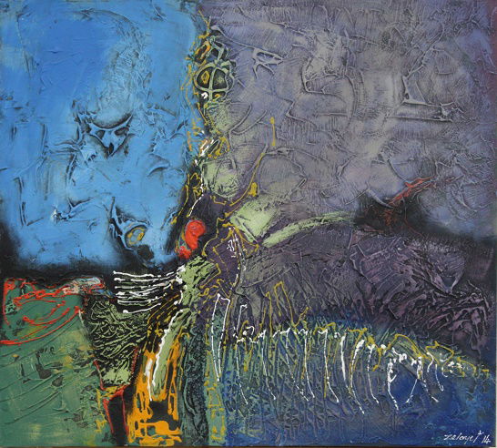 Abstract and mixed media technique