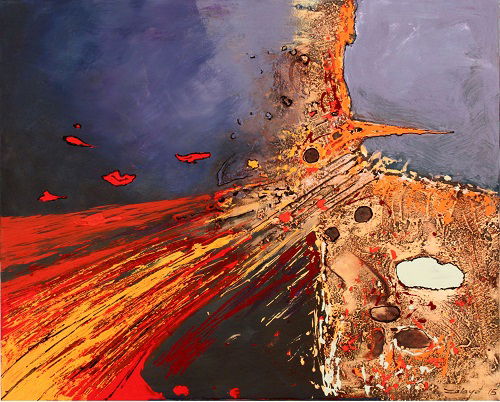 Abstract and mixed media technique