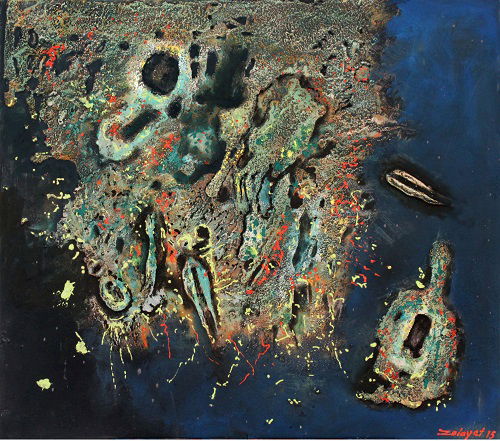 Abstract and mixed media technique