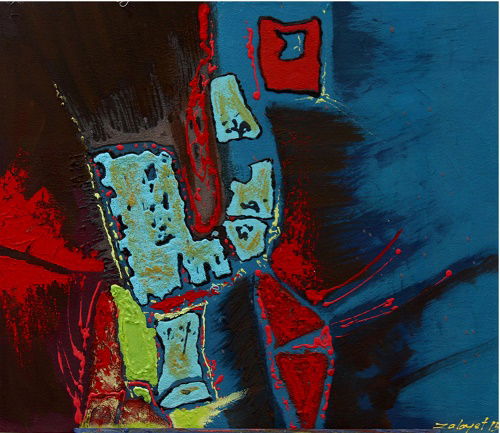 Abstract and mixed media technique