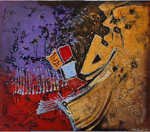 Abstract and mixed media technique