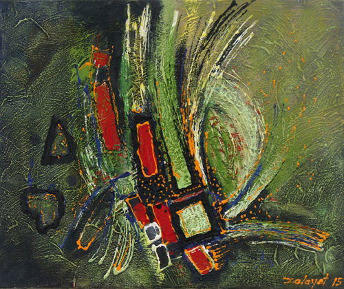 Abstract and mixed media technique