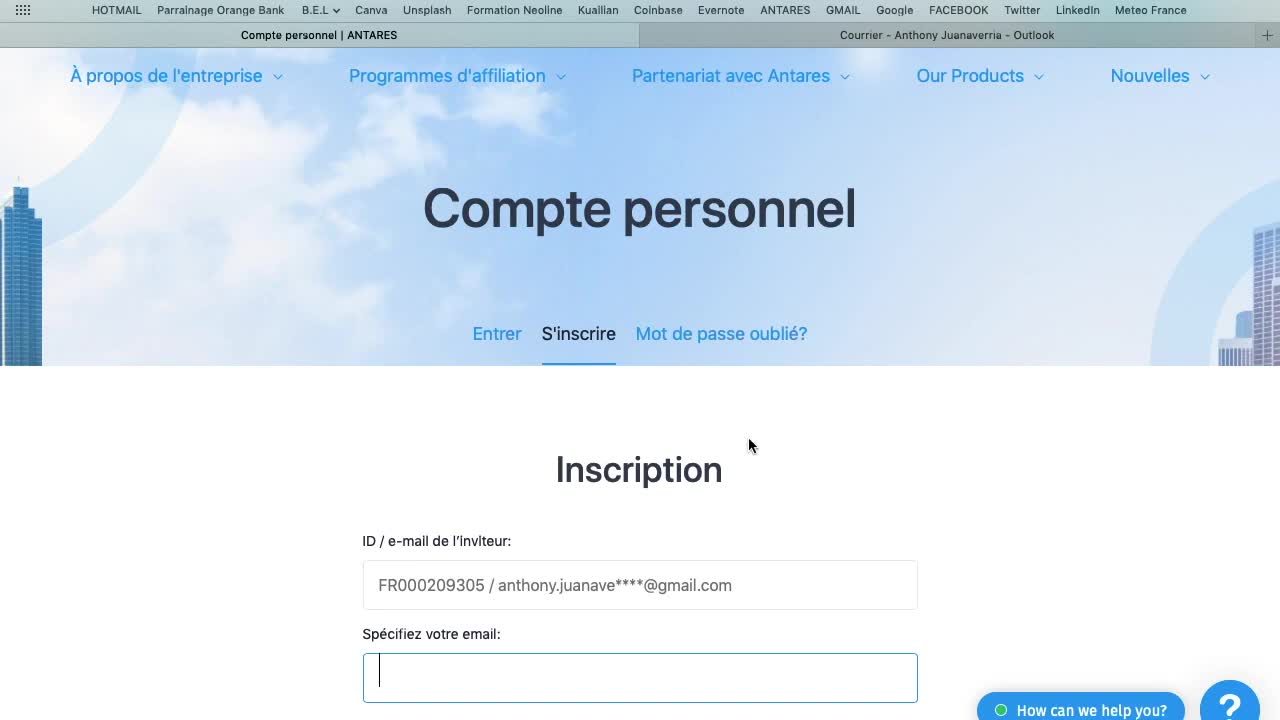 ouvrir un compte chez Antares et le faire vérifier▶ thumbnail