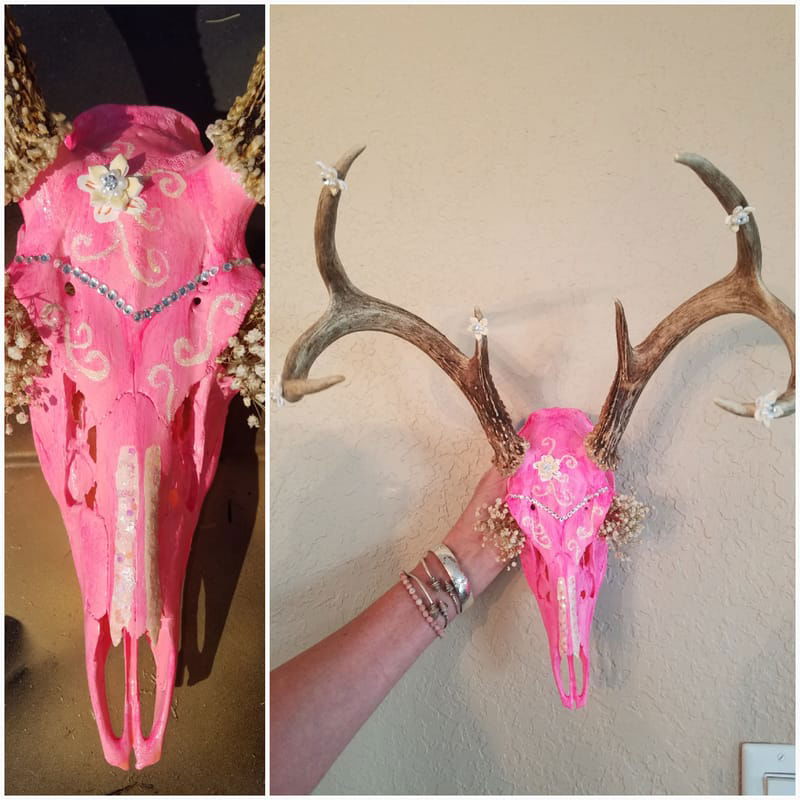 plastic deer skull